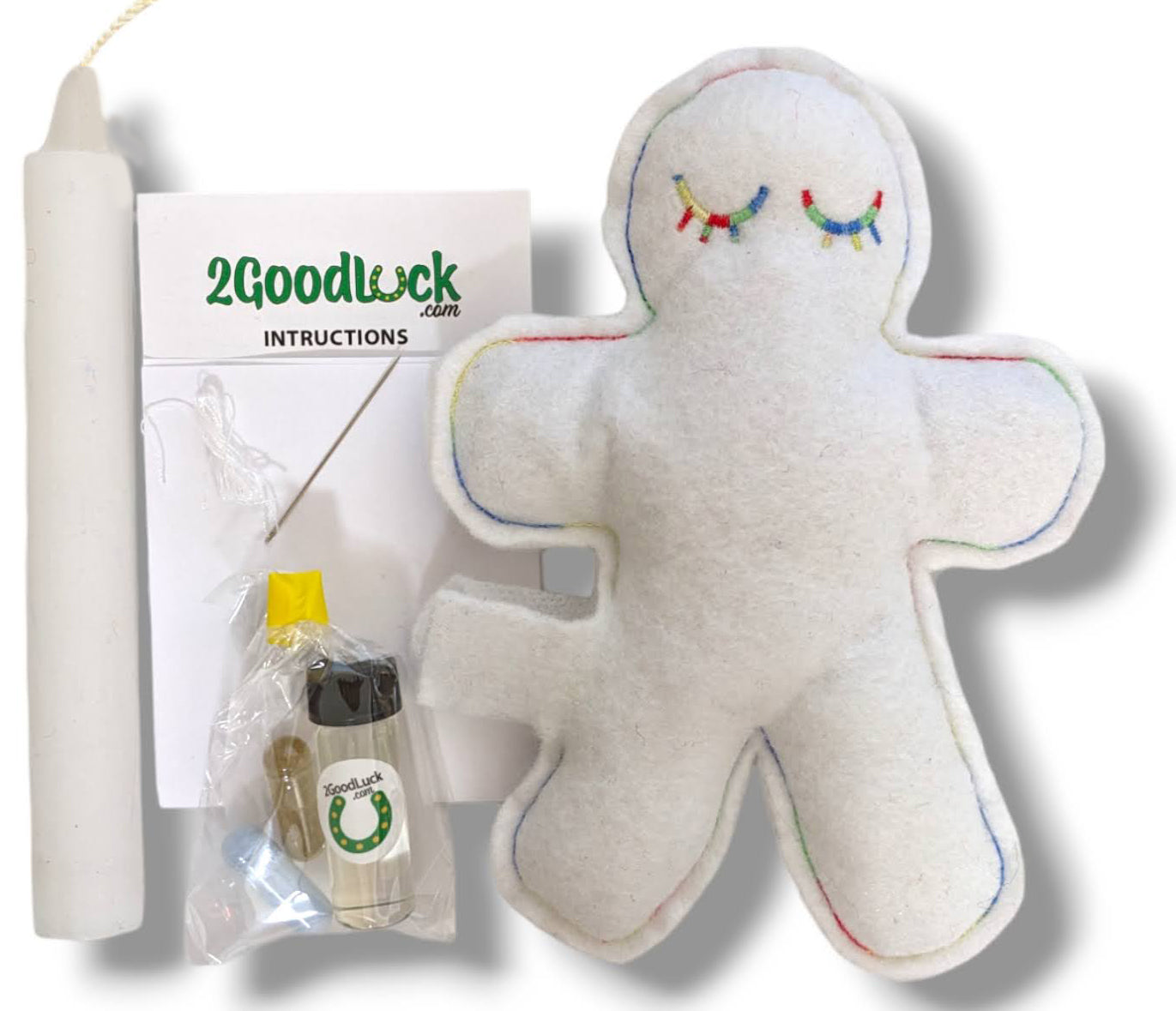 Healing & Cleansing White Poppet / Voodoo Doll Kit