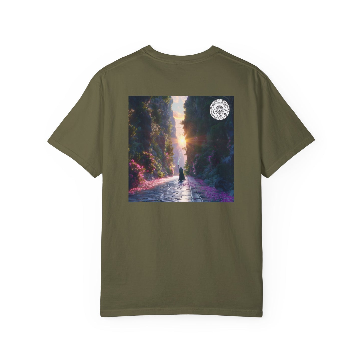 Protect the Traveler Talisman Unisex Garment-Dyed T-shirt