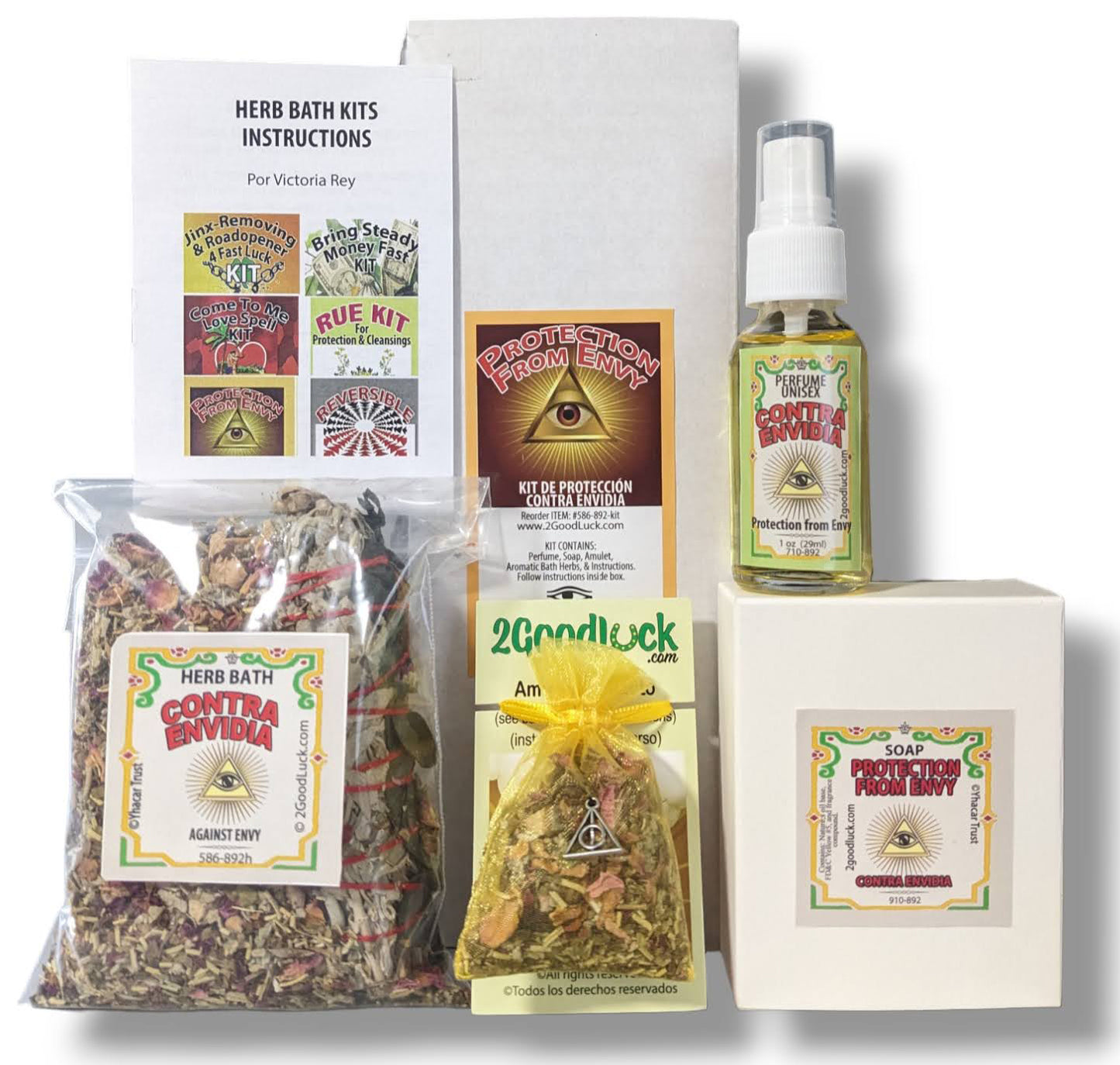 Protection from Envy Bath Kit with Perfume and Amulet