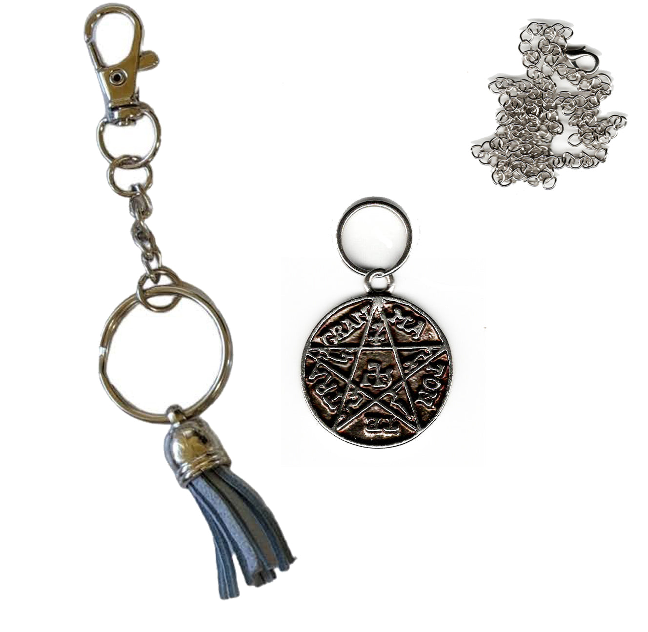 Solomon's Pentagram Mystical Pendant, and and Keyring