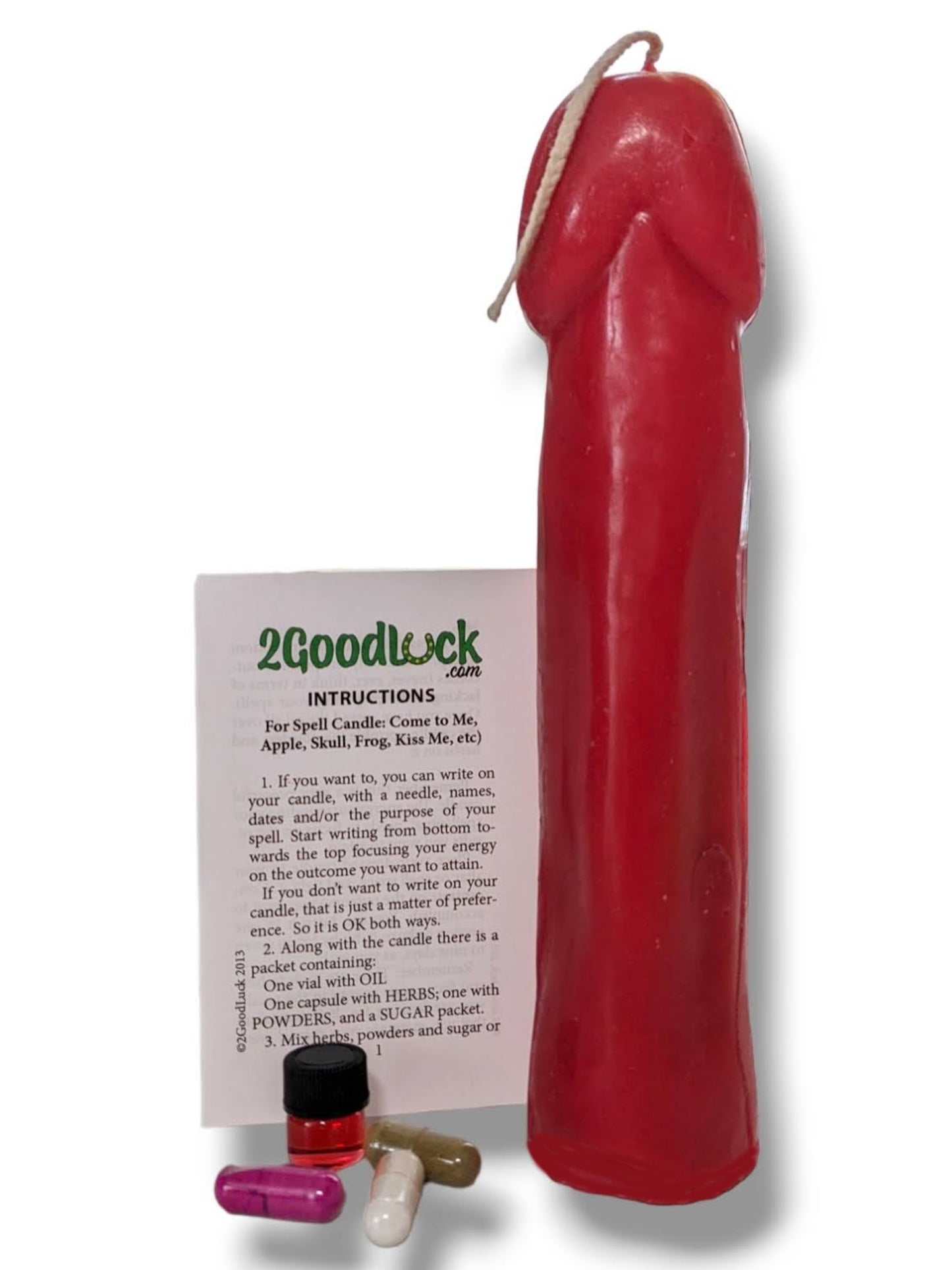 Red Male Genital Candle Kit / Kit de Vela Roja Genital Masculino