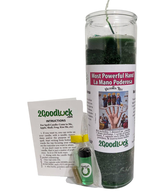 Most Powerful Hand Dressed Candle Kit - Mano Poderosa