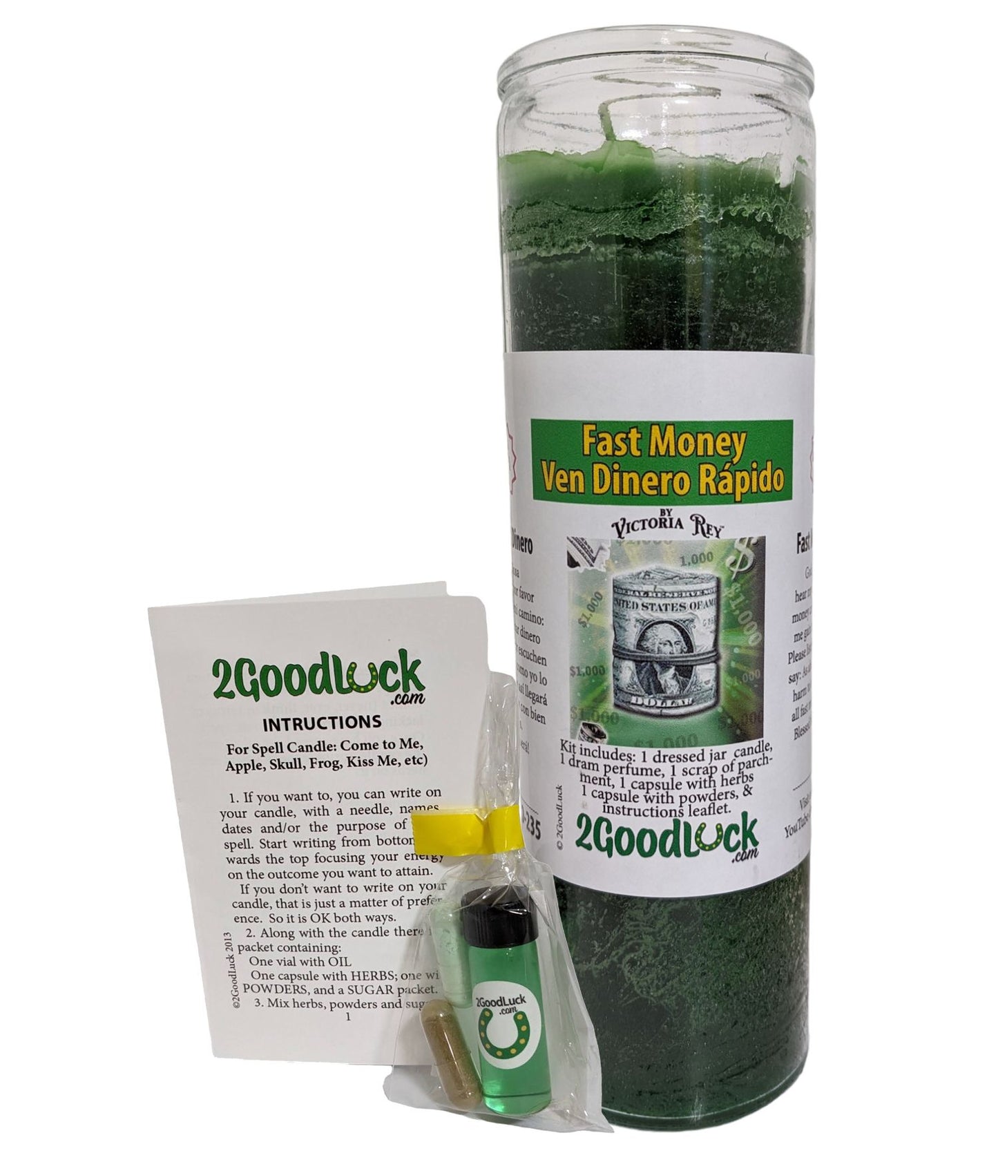 Fast Money Dressed Candle Kit  - Ven Dinero Rapido