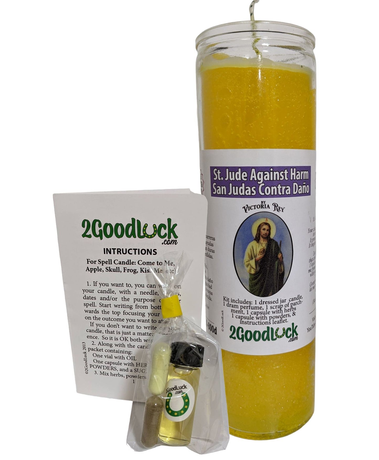 St. Jude Against Harm Dressed Candle Kit - San Judas Rechaza Daños