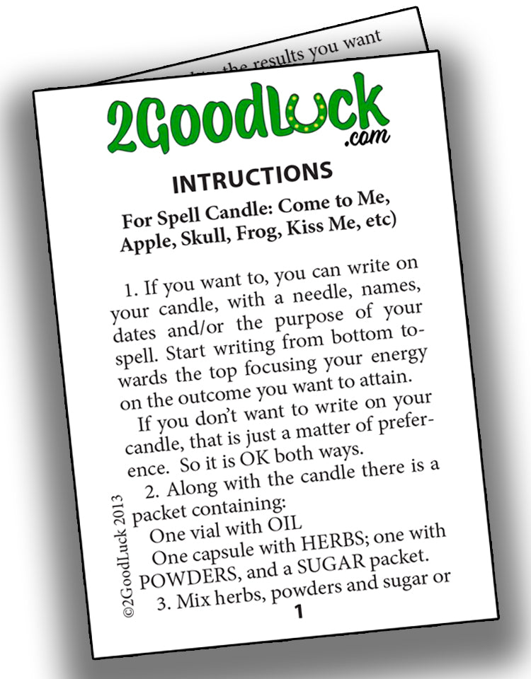 Red 6 Inch Lovers Adam & Eve Unity Couple Candle KIT - Love Ritual - Fall in Love with Me Spell.