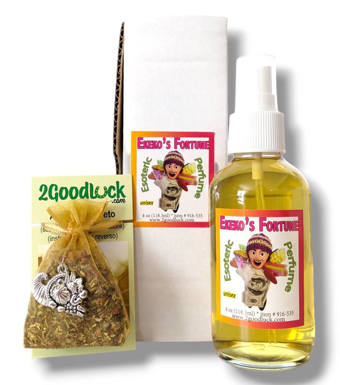 Ekeko's Fortune Esoteric Unisex Perfume with Pheromones and Amulet