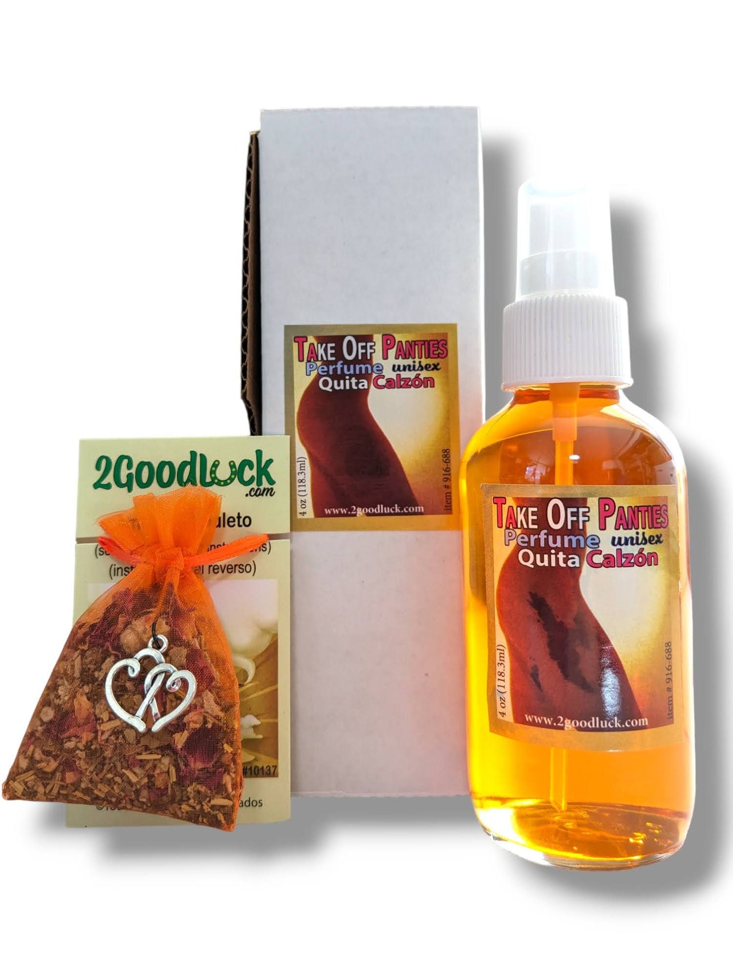 Take off Panties "Quitacalzón" Unisex Perfume with Pheromones and Amulet