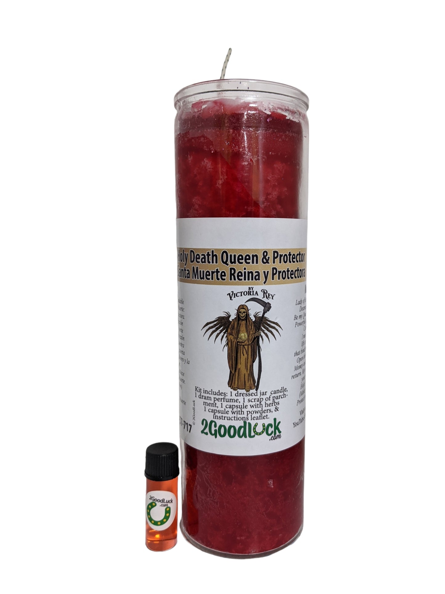 Holy Death Queen Protector Dressed Candle Kit - Santa Muerte Reina Protectora