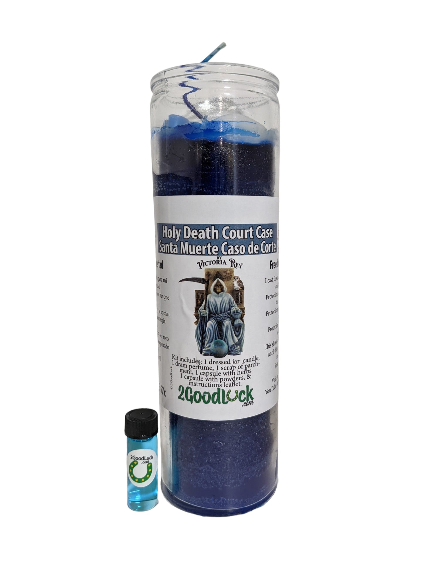 Holy Death Court Case Dressed Candle Kit - Santa Muerte Caso de Corte