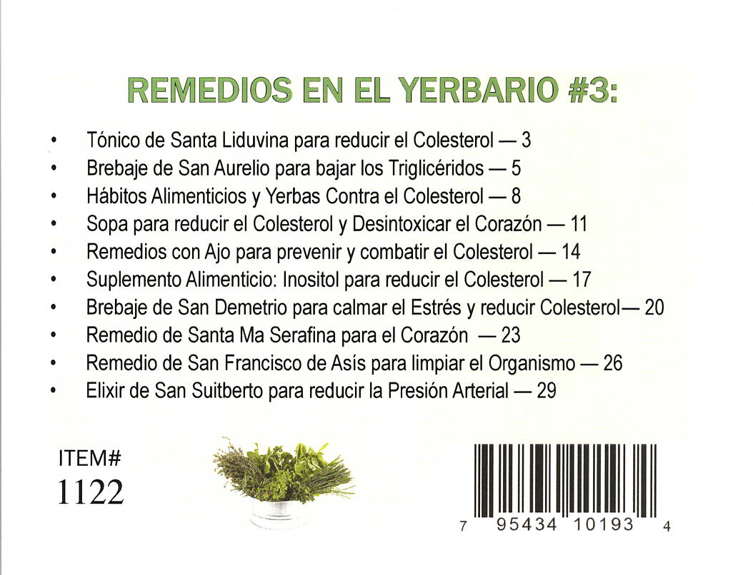 Yerbario Colesterol y Triglicéridos, por Sylvia Carlock