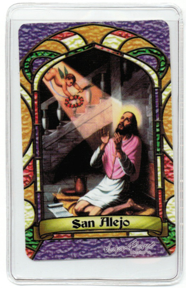 St. Alejo Bilingual Prayer card - 2GoodLuck & My Jaguar Books