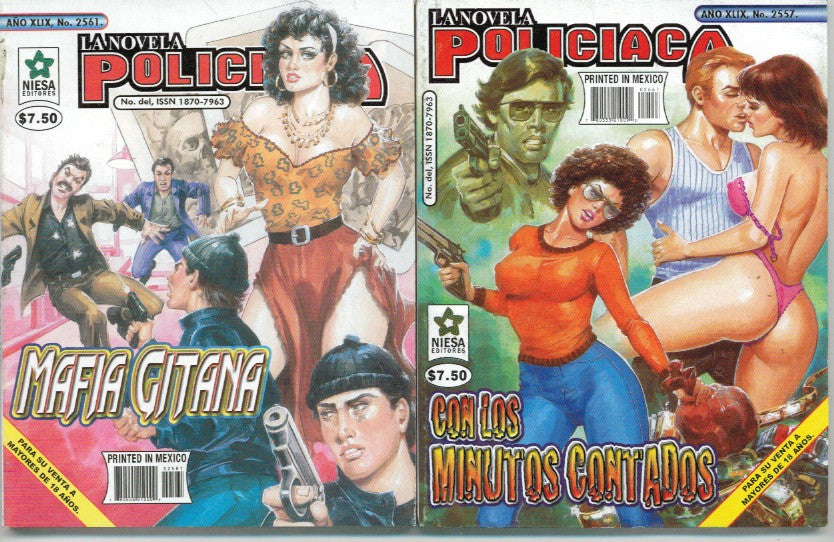 Avisos de Muerte Set de 5 Novelas Ilustradas: Policiaca y de Acción en Español