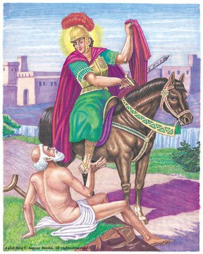 St. Martin Cavalier Postcard with Prayer on the back - 2GoodLuck
