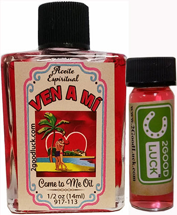 Come to Me Spiritual Oil With 1 Dram Perfume Set for Rituals & Spells / Aceite Espiritual de Ven a Mí