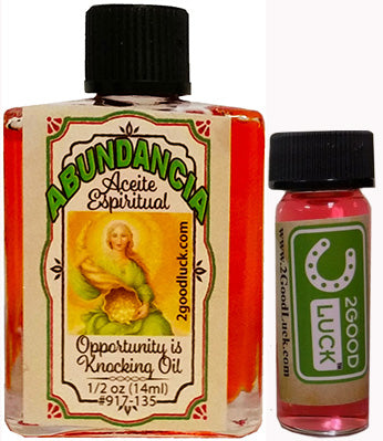 Opportunity Is Knocking, Spiritual Oil With 1 Dram Perfume Set / Aceite Espiritual Abundancia