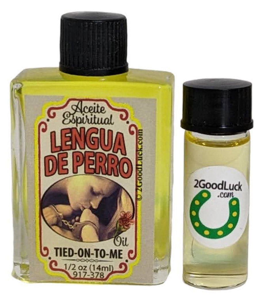 Tied-On-To-Me Oil Spiritual Oil - Lengua de Perro Aceite Espiritual para el Amor