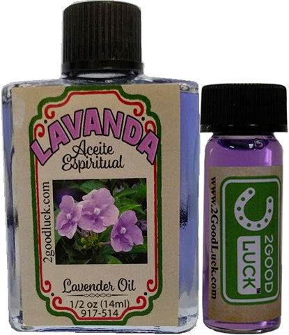Lavender Oil Spiritual Oil With 1 Dram Perfume Set / Aceite Espiritual de Lavanda