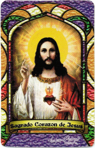 Sacred Heart of Jesus Bilingual Prayer Card