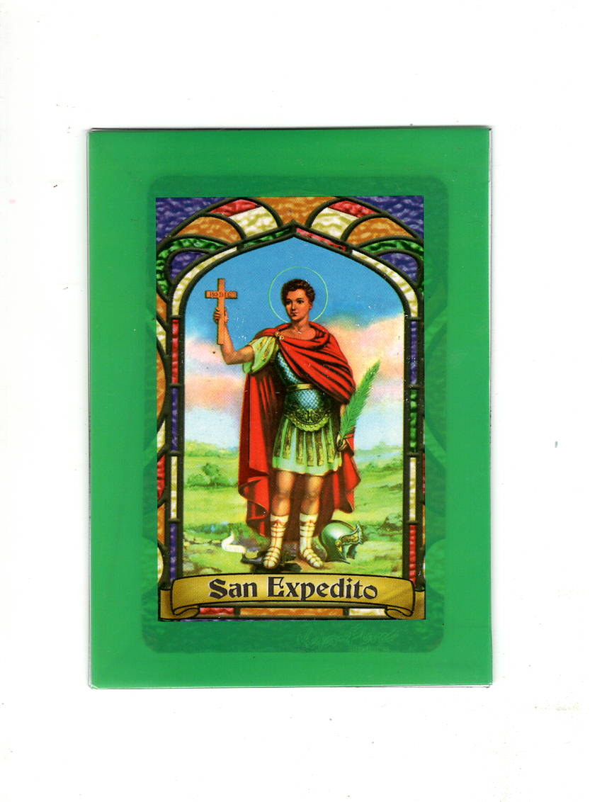 St. Expeditus Bilingual Prayer Card / Estampa de San Expedito