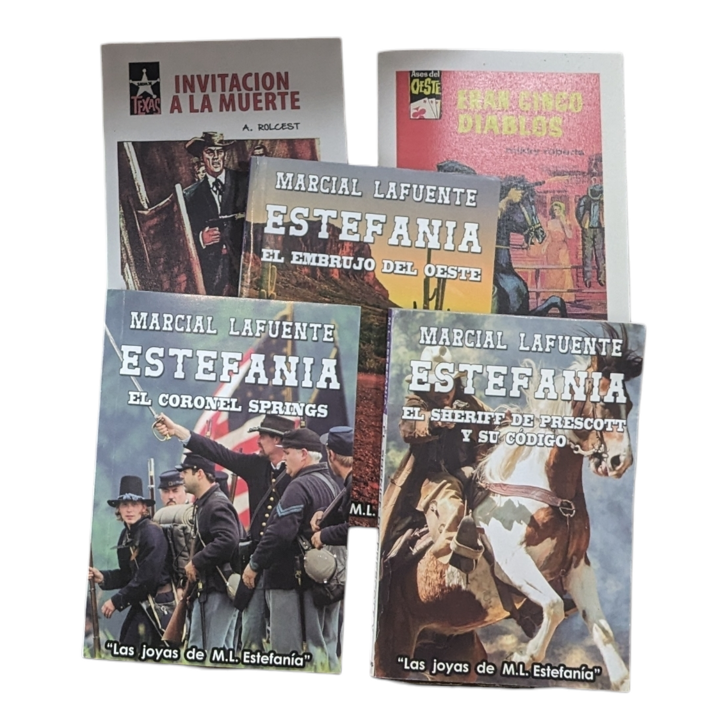“Muchos Dólares” Set de Cinco Novelas Por Marcial Lafuente Estefania y otros autores