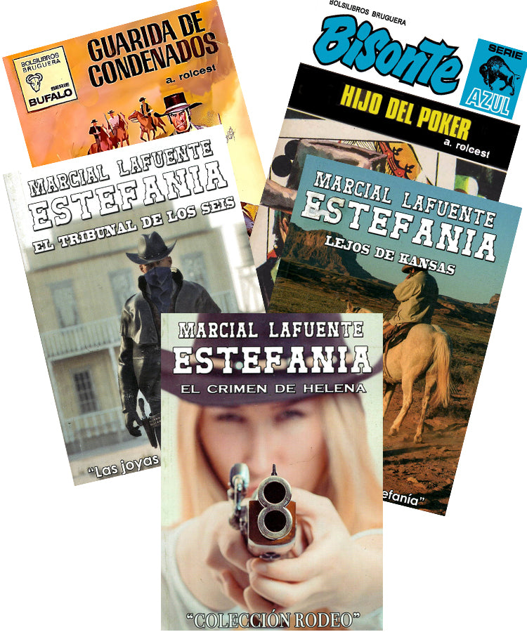 “Encuentro Sangriento” Set de Cinco Novelas Por Marcial Lafuente Estefania y otros autores