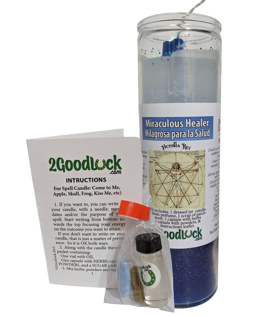 Miraculous Healer Dressed Candle Kit - Milagrosa para Salud