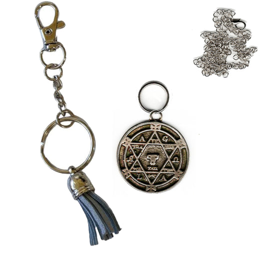 Solomon's Hexagram Mystical Pendant, and Keyring
