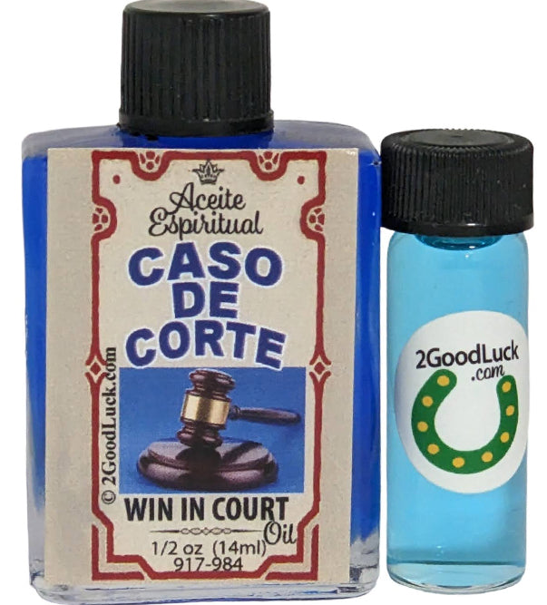 Win in Court Spiritual Oil  With 1 Dram Perfume Set for Rituals & Spells / Aceite Espiritual de Caso de Corte
