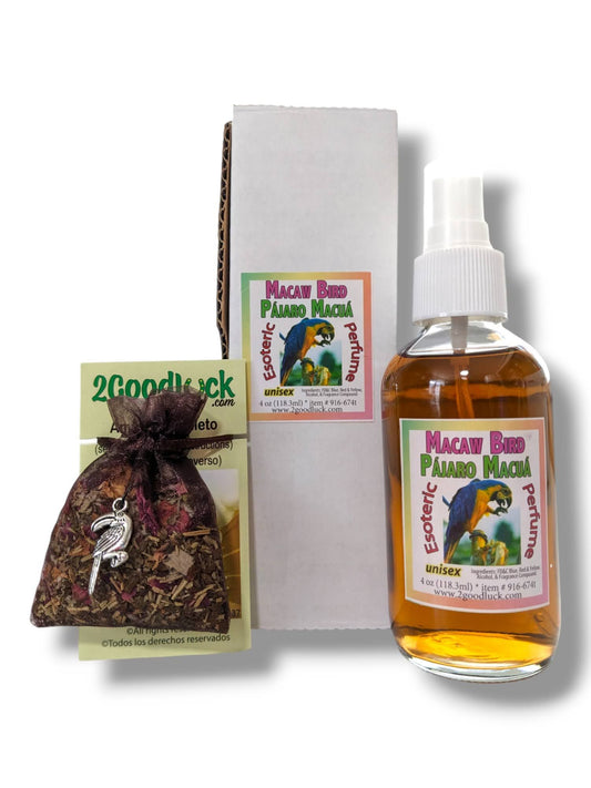 Macaw Bird - Pajaro Macua - Unisex Perfume with Pheromones and Amulet