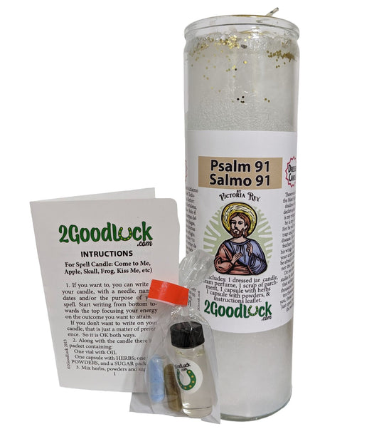 Psalm 91 Dressed Candle Kit - Salmo 91 Proteccion