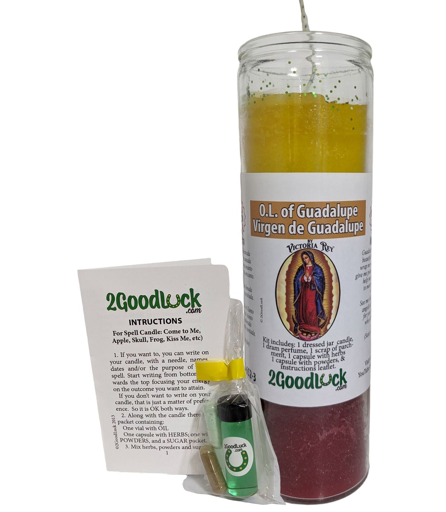 Our Lady of Guadalupe Dressed Candle Kit - Virgen de Guadalupe