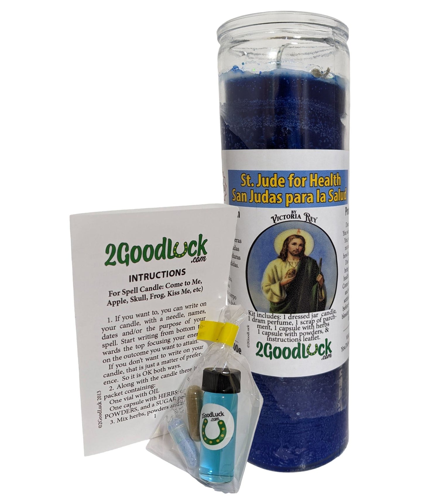 St. Jude for the Sick Dressed Candle Kit - San Judas Para Los Enfermos