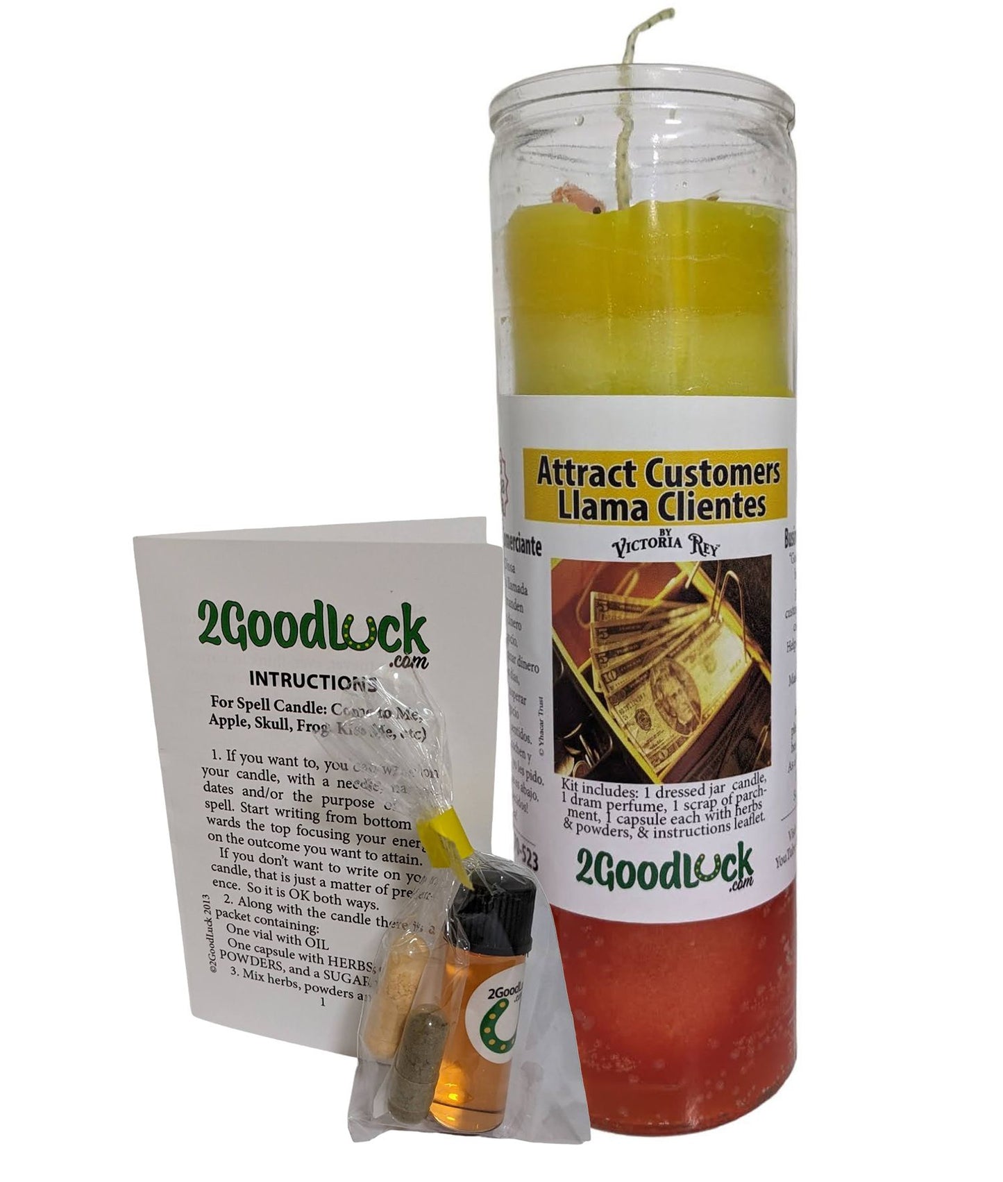 Attract Customers Dressed Candle Kit - Llama Clientes