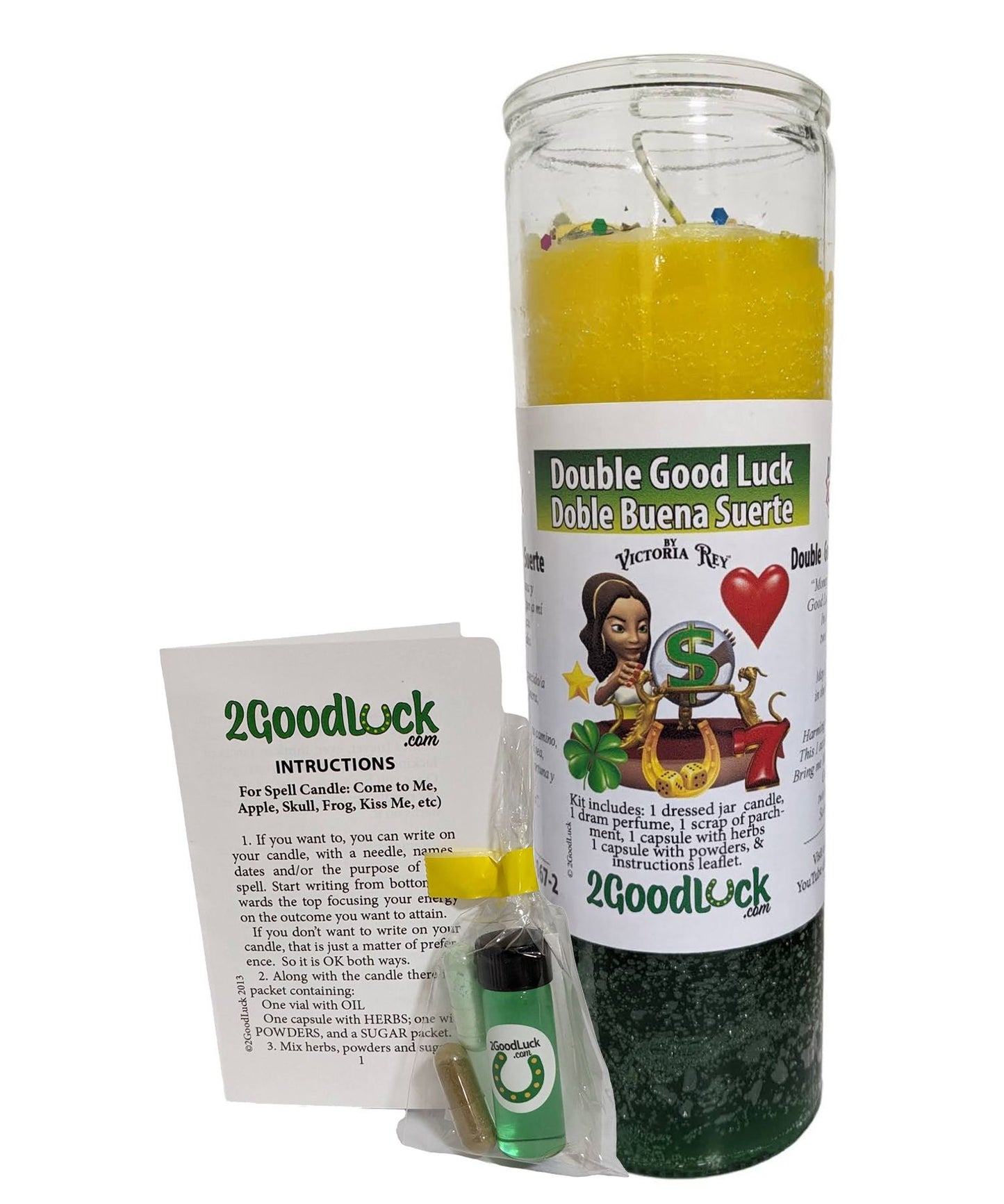 Double Good Luck Dressed Candle Kit - Doble Suerte