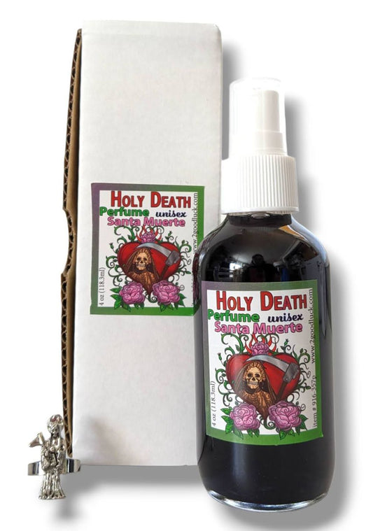 Holy Death "Santa Muerte" Spiritual Unisex Perfume with Pheromones and Amulet