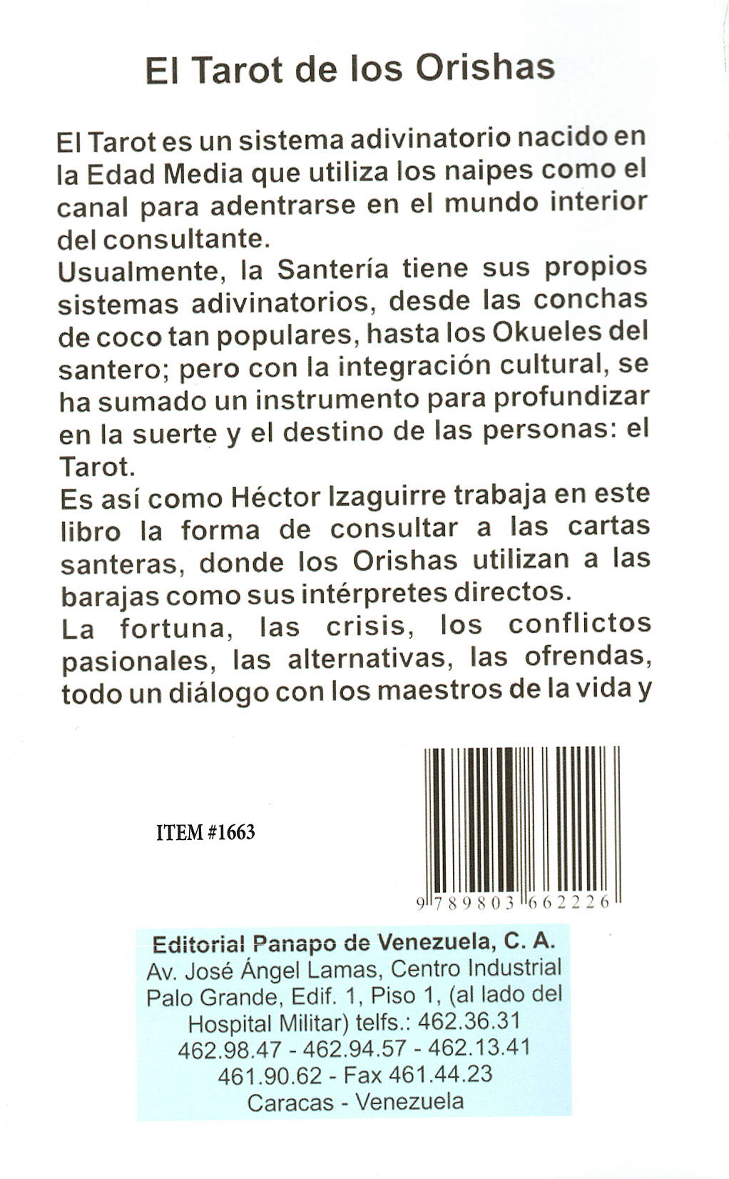 El Tarot de Los Orishas, por Héctor Izaguirre