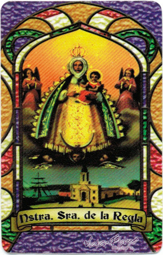 Our Lady of Regla Bilingual Prayer card / Estampa de la Virgen de Regla - My Jaguar Books