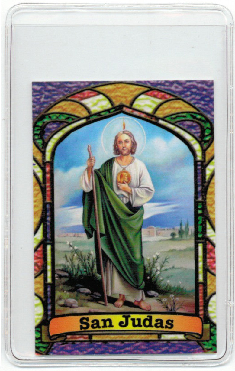 St. Jude Thaddeus Bilingual Prayer card - Jaguar Books - 2