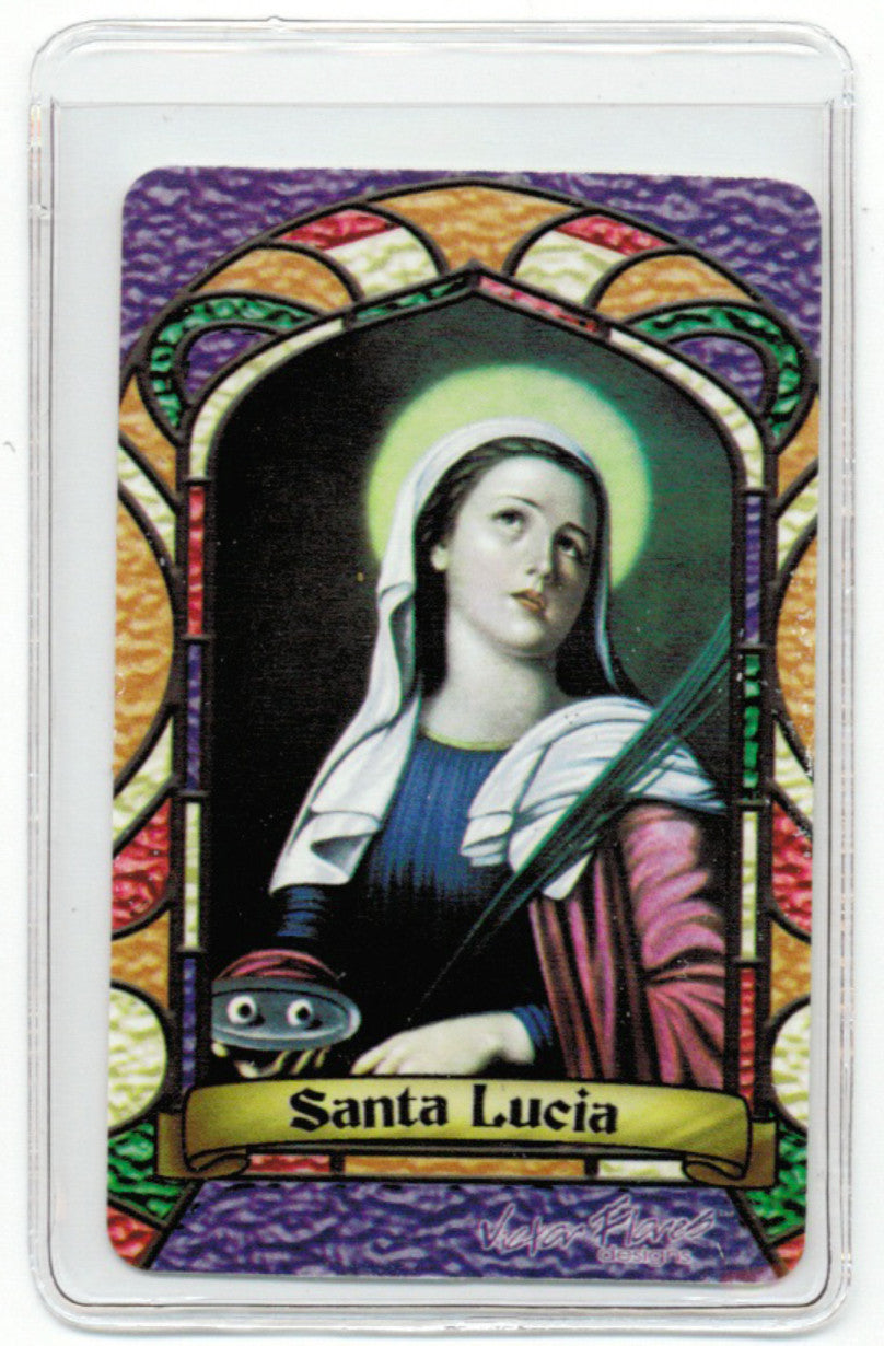 St. Lucy Bilingual Prayer card - My Jaguar Books