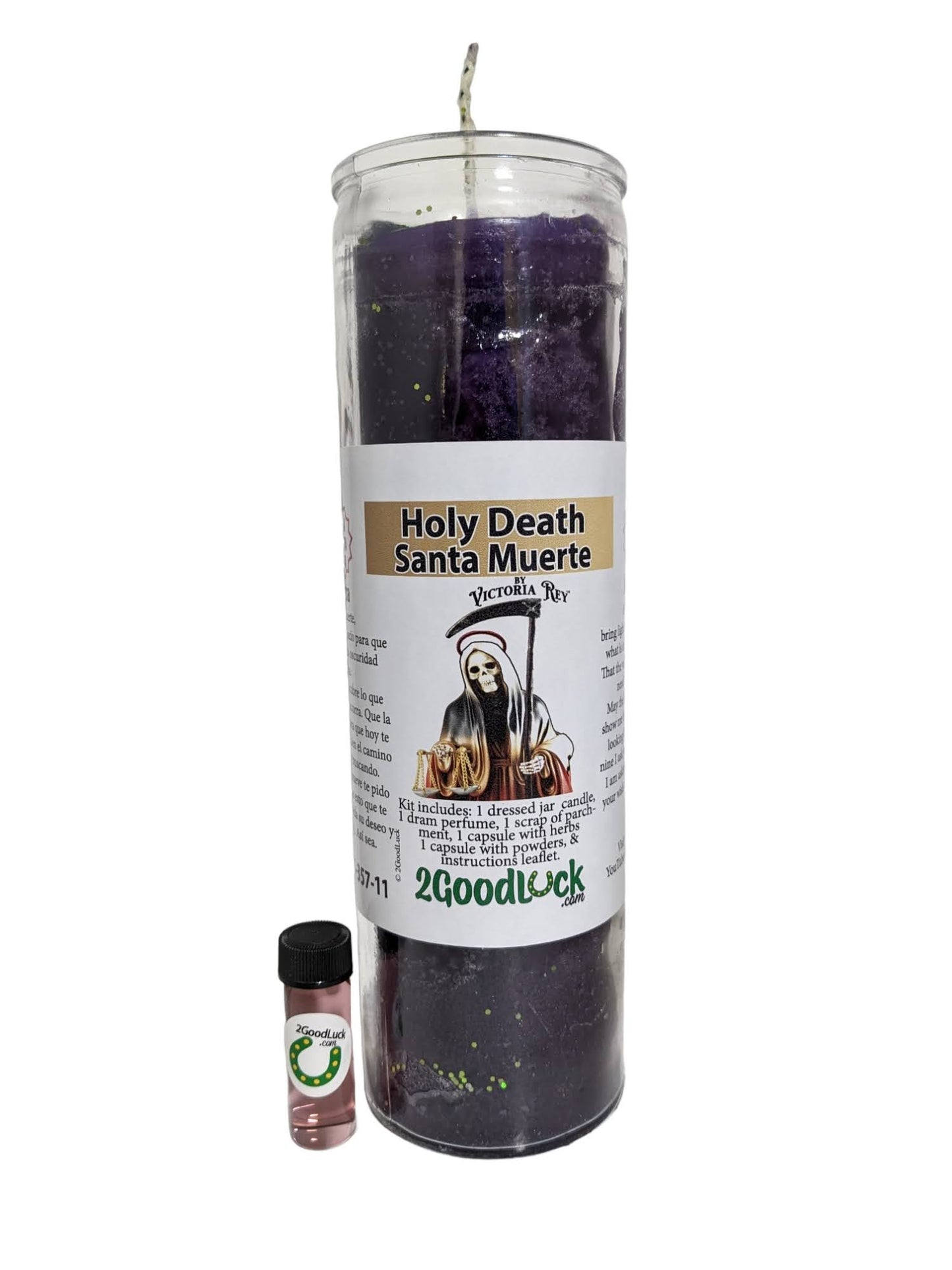 Holy Death Dressed Candle Kit - Santa Muerte