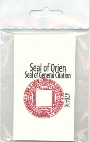 Seal of Orien or General Citation - 2GoodLuck & My Jaguar Books