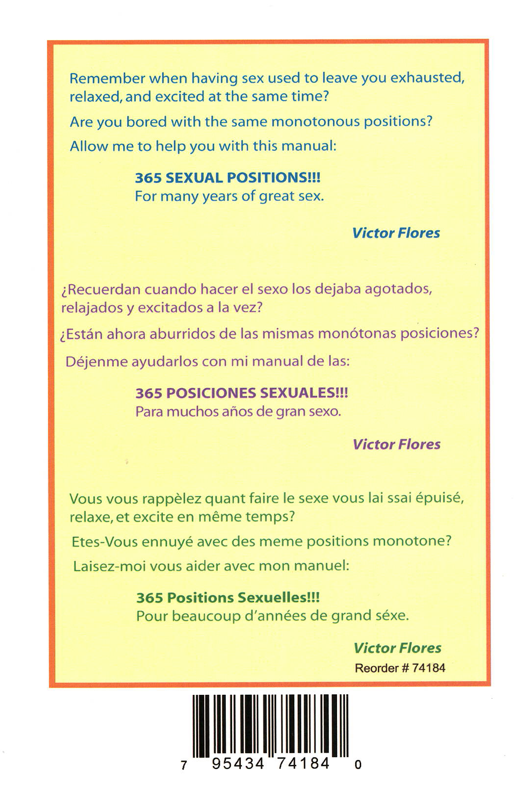 Sexual Positions: 365 / 365 Posiciones Sexuales, por Víctor Flores