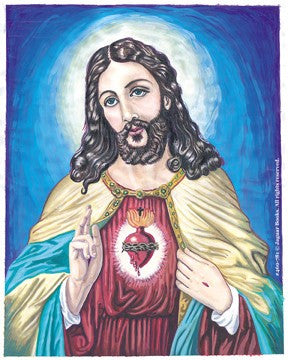 Sacred Heart of Jesus Postcard with Prayer on the back - 2GoodLuck & My Jaguar Books