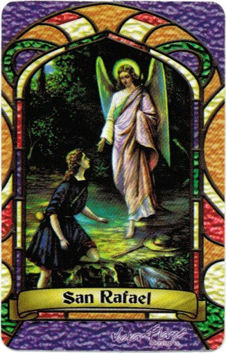 St. Raphael Bilingual Prayer card / San Rafael - 2GoodLuck & My Jaguar Books