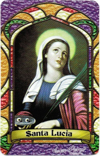 St. Lucy Bilingual Prayer card - 2GoodLuck & My Jaguar Books