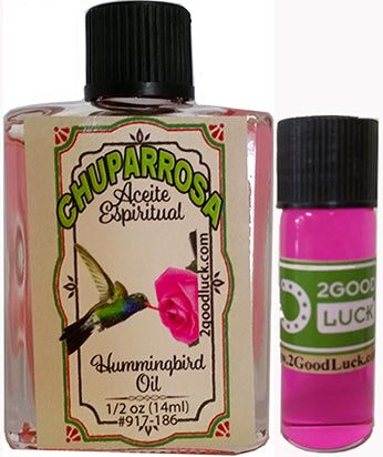 Hummingbird, Spiritual Oil With 1 Dram Perfume Set  / Aceite Espiritual Chuparrosa