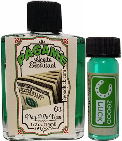 Pay Me Now Oil Spiritual Oil  With 1 Dram Perfume Set / Aceite Págame Ahora