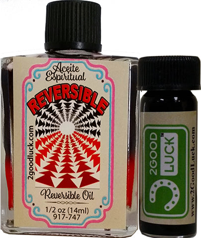 Reversible, Spiritual Oil  With 1 Dram Perfume Set / Aceite Espiritual Reversible