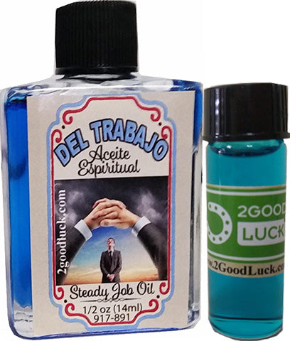 Steady Job Spiritual Oil  With 1 Dram Perfume Set / Aceite Espiritual Del Trabajo